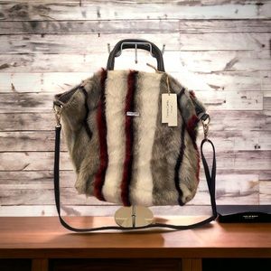 Italian Artisan Faux Fur Tote Handbag by Teresa Cambi